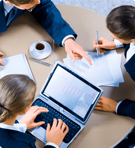 business people working on charts - Simba Stocks